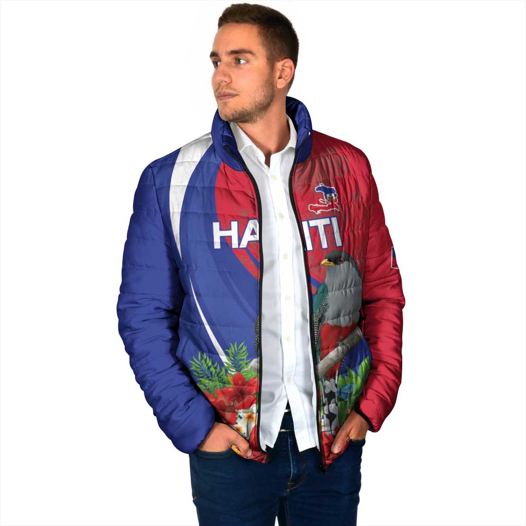 Personalized Hispaniolan Trogon Haiti Padded Jacket Sporty Style - Wonder Print Shop