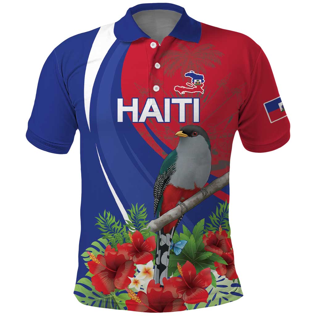 Personalized Hispaniolan Trogon Haiti Polo Shirt Sporty Style - Wonder Print Shop