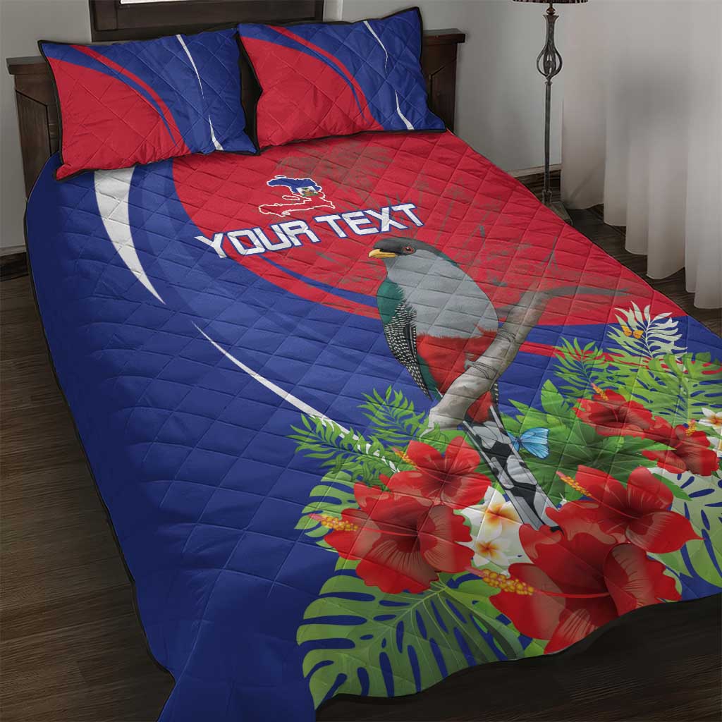 Personalized Hispaniolan Trogon Haiti Quilt Bed Set Sporty Style - Wonder Print Shop
