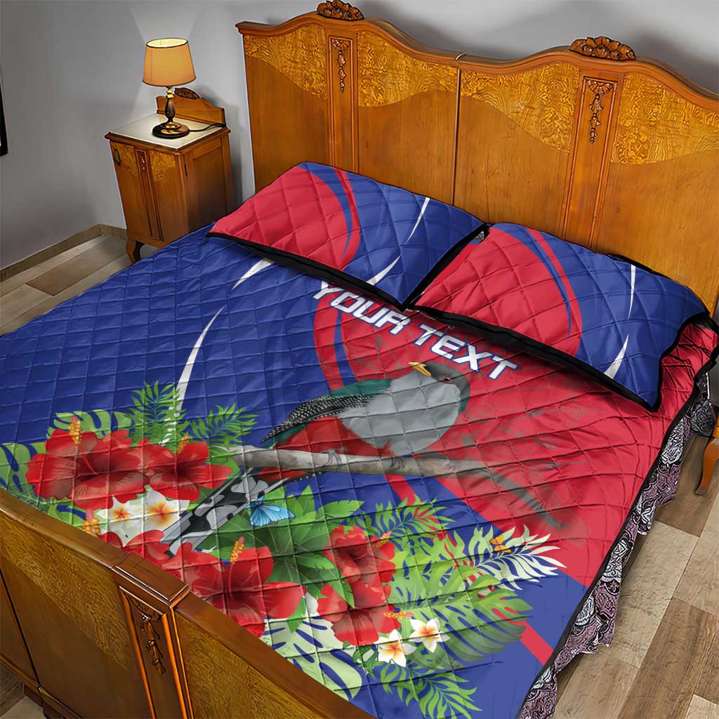 Personalized Hispaniolan Trogon Haiti Quilt Bed Set Sporty Style - Wonder Print Shop