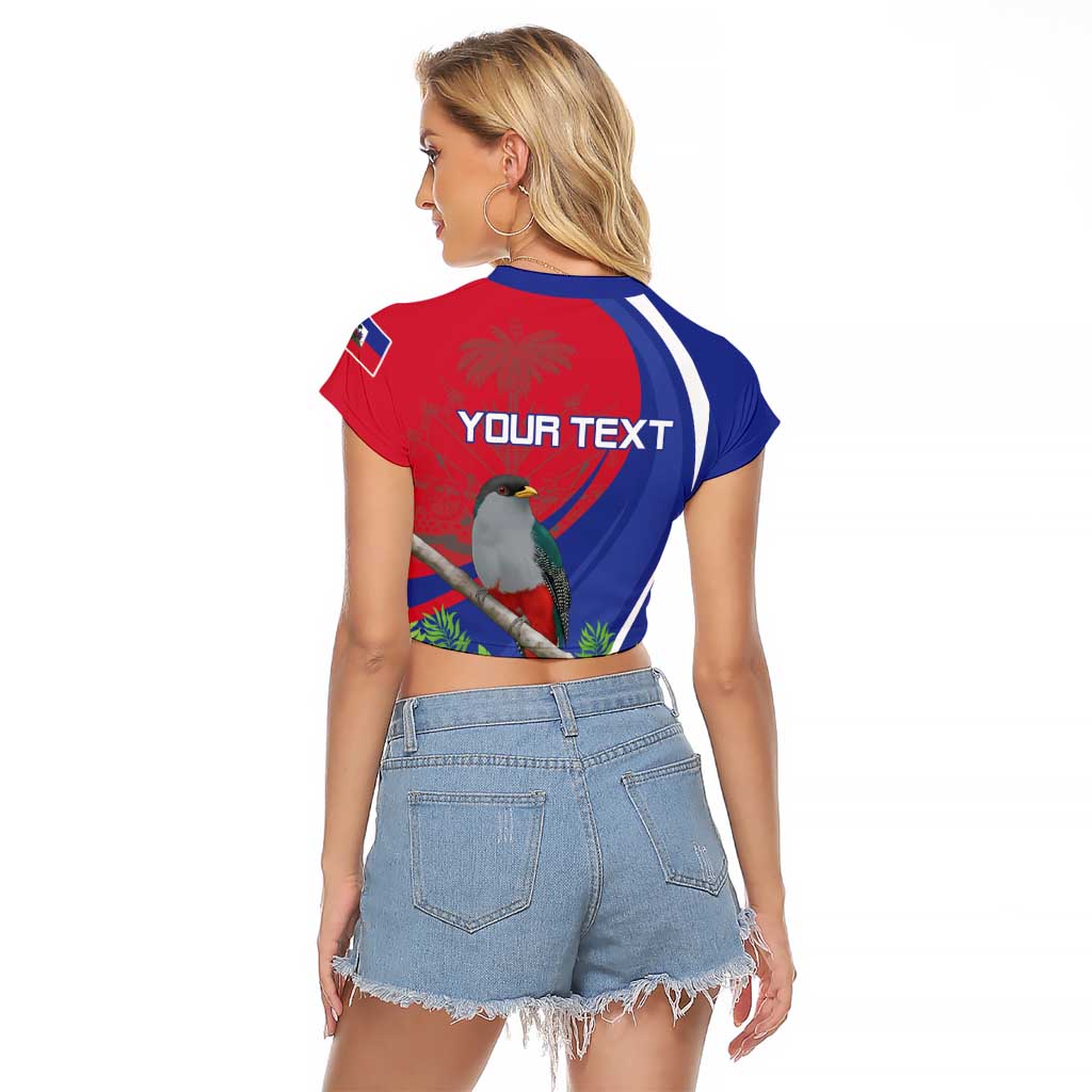 Personalized Hispaniolan Trogon Haiti Raglan Cropped T Shirt Sporty Style - Wonder Print Shop