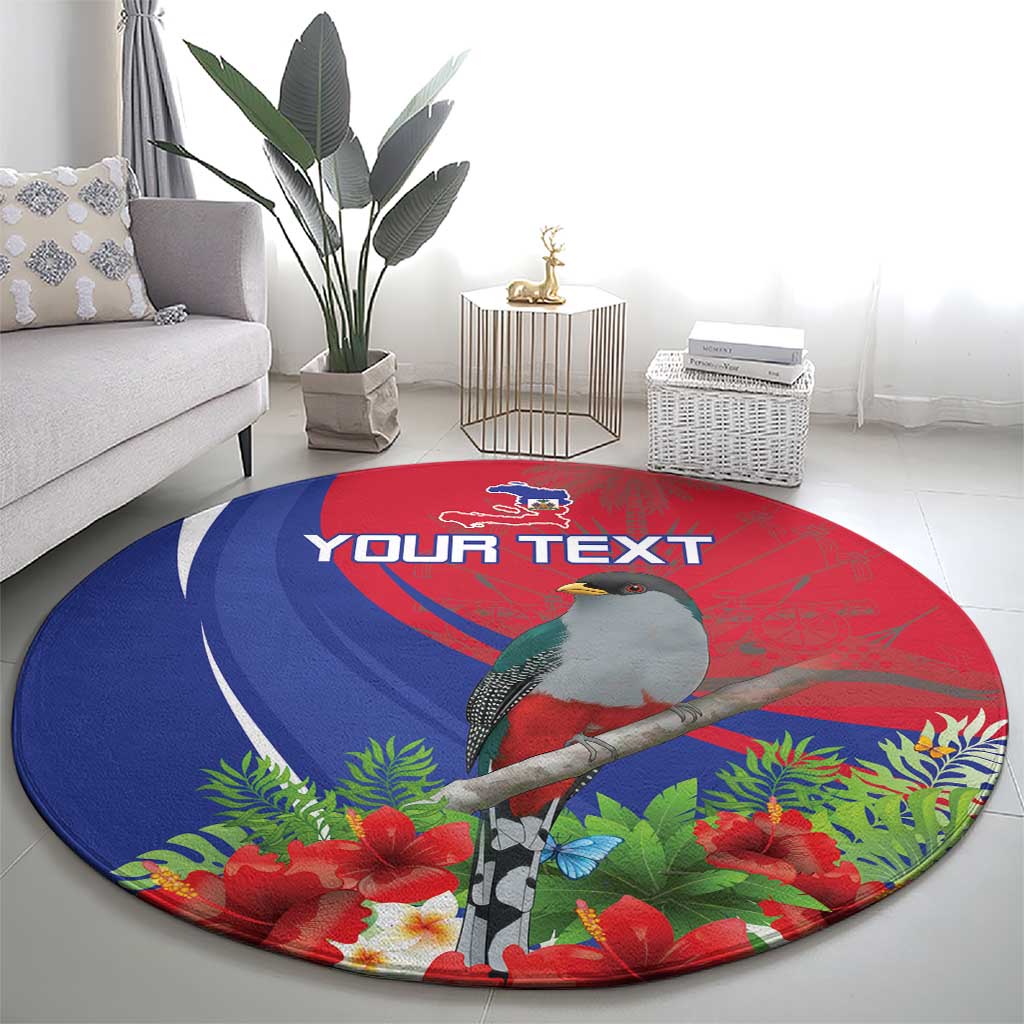 Personalized Hispaniolan Trogon Haiti Round Carpet Sporty Style - Wonder Print Shop