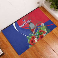 Personalized Hispaniolan Trogon Haiti Rubber Doormat Sporty Style - Wonder Print Shop
