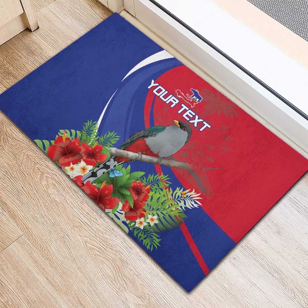 Personalized Hispaniolan Trogon Haiti Rubber Doormat Sporty Style - Wonder Print Shop