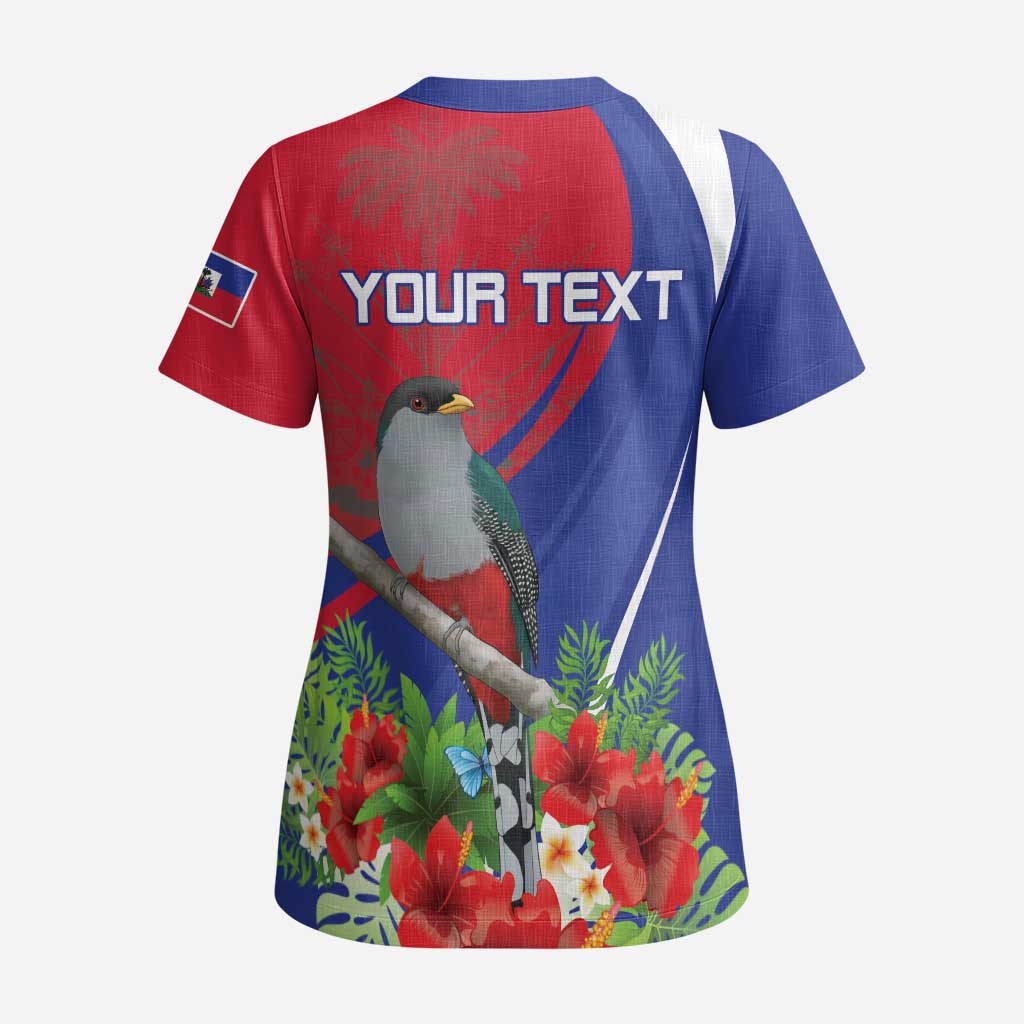 Personalized Hispaniolan Trogon Haiti Scrub Top Sporty Style - Wonder Print Shop