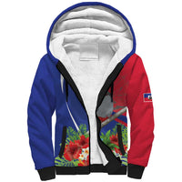 Personalized Hispaniolan Trogon Haiti Sherpa Hoodie Sporty Style - Wonder Print Shop