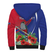 Personalized Hispaniolan Trogon Haiti Sherpa Hoodie Sporty Style - Wonder Print Shop