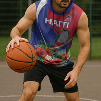 Personalized Hispaniolan Trogon Haiti Sleeveless Hoodie Sporty Style - Wonder Print Shop