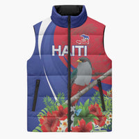 Personalized Hispaniolan Trogon Haiti Sleeveless Puffer Jacket Sporty Style - Wonder Print Shop