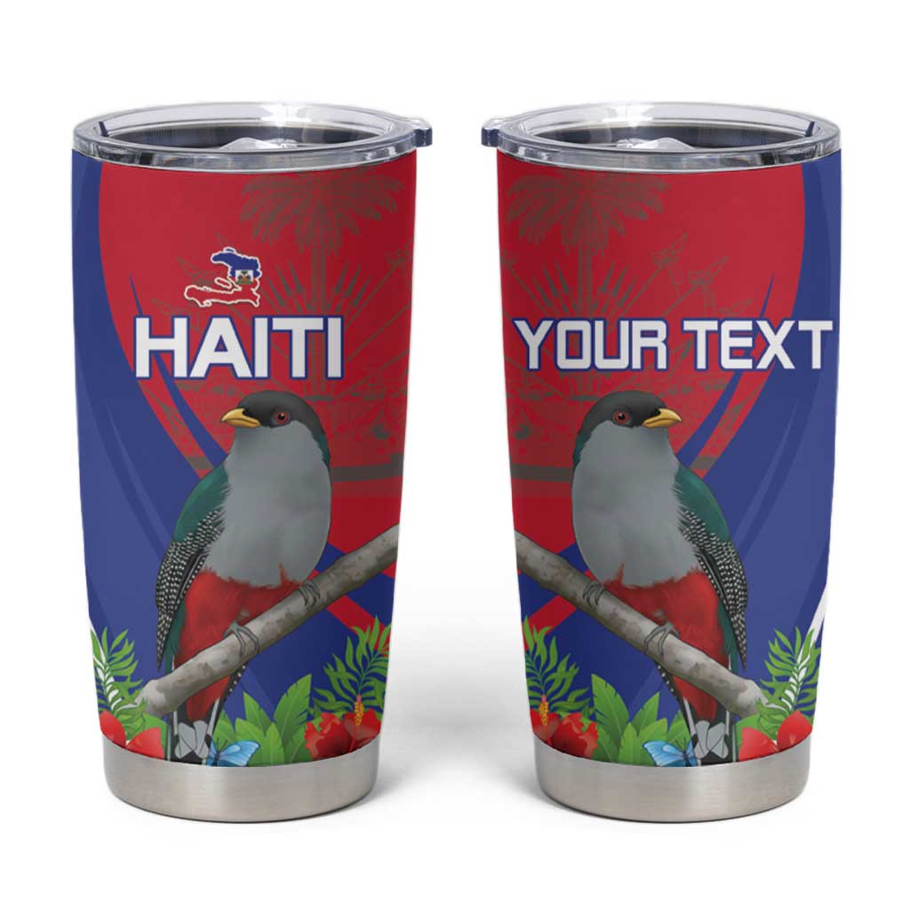 Personalized Hispaniolan Trogon Haiti Tumbler Cup Sporty Style - Wonder Print Shop