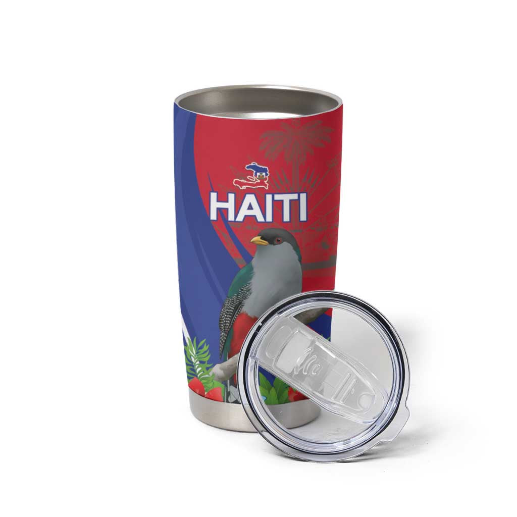 Personalized Hispaniolan Trogon Haiti Tumbler Cup Sporty Style - Wonder Print Shop