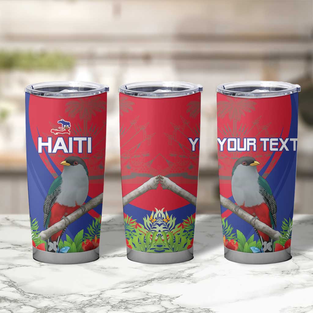 Personalized Hispaniolan Trogon Haiti Tumbler Cup Sporty Style - Wonder Print Shop