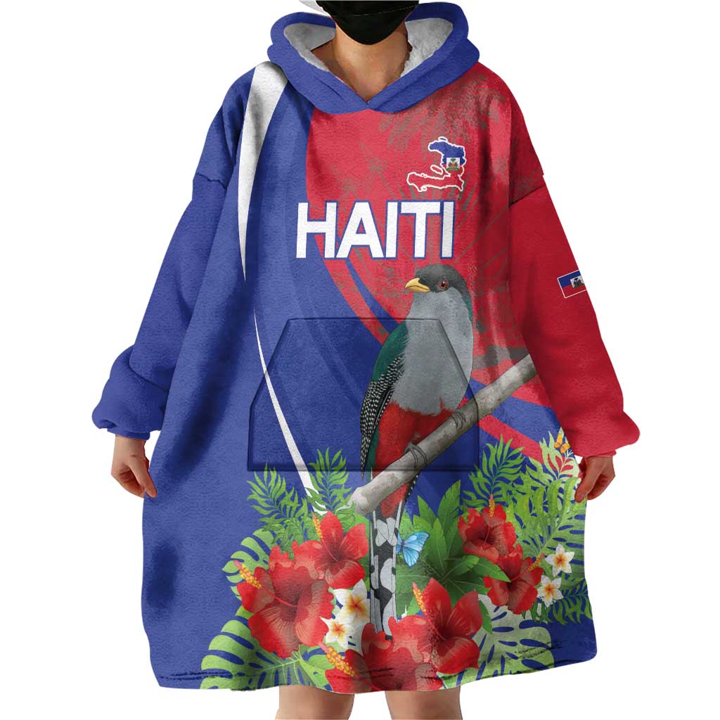 Personalized Hispaniolan Trogon Haiti Wearable Blanket Hoodie Sporty Style - Wonder Print Shop