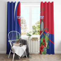 Personalized Hispaniolan Trogon Haiti Window Curtain Sporty Style - Wonder Print Shop