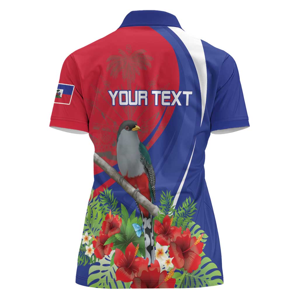 Personalized Hispaniolan Trogon Haiti Women Polo Shirt Sporty Style - Wonder Print Shop
