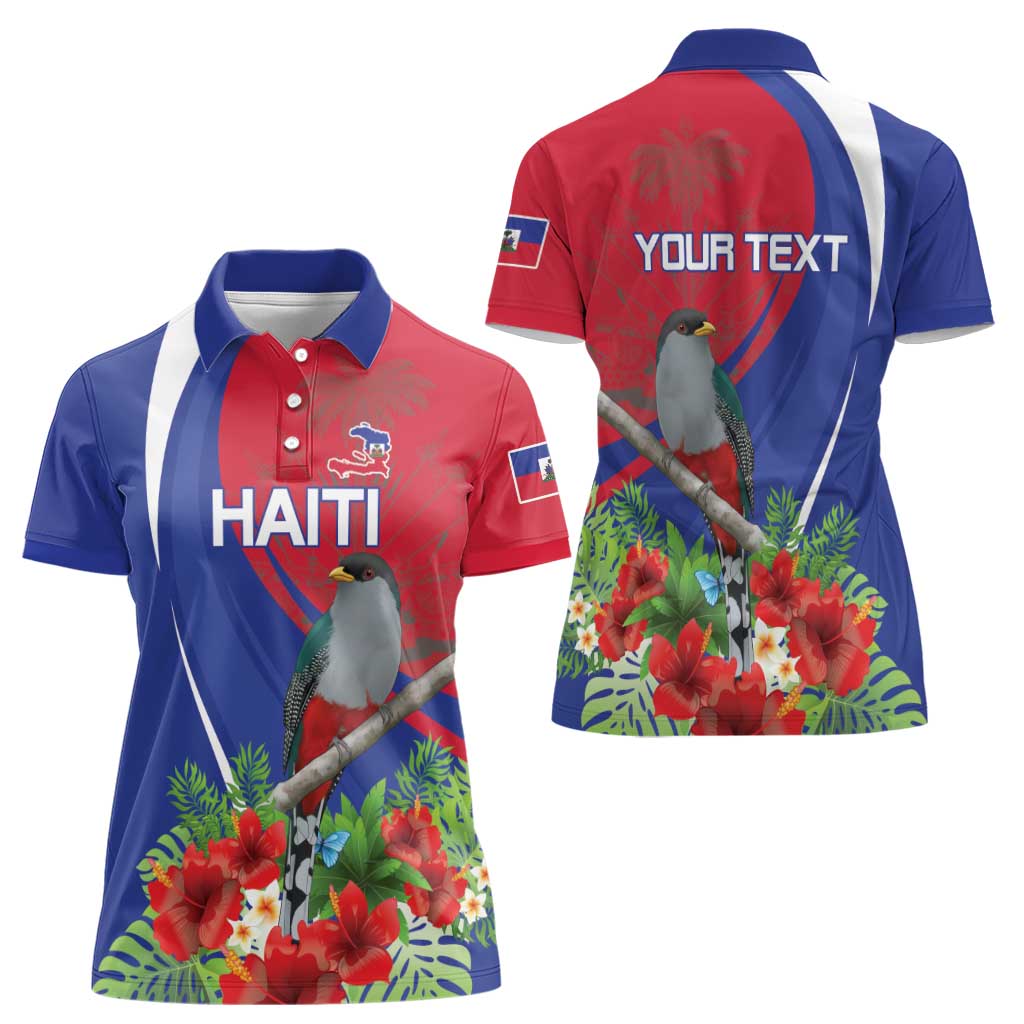 Personalized Hispaniolan Trogon Haiti Women Polo Shirt Sporty Style - Wonder Print Shop
