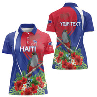 Personalized Hispaniolan Trogon Haiti Women Polo Shirt Sporty Style - Wonder Print Shop