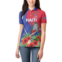 Personalized Hispaniolan Trogon Haiti Women Polo Shirt Sporty Style - Wonder Print Shop