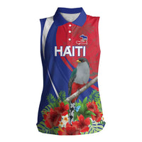 Personalized Hispaniolan Trogon Haiti Women Sleeveless Polo Shirt Sporty Style - Wonder Print Shop