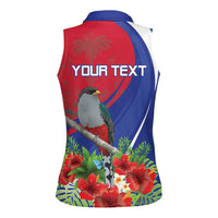 Personalized Hispaniolan Trogon Haiti Women Sleeveless Polo Shirt Sporty Style - Wonder Print Shop