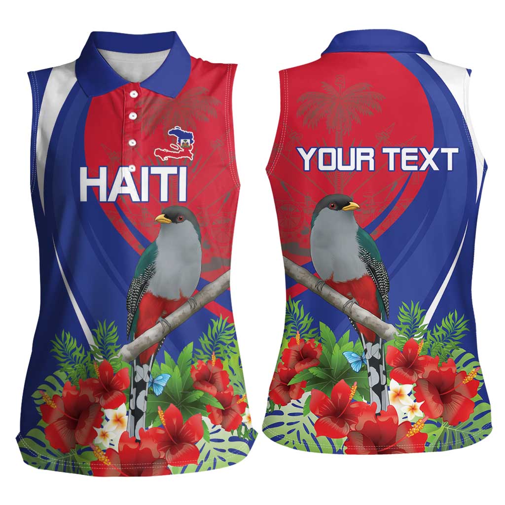 Personalized Hispaniolan Trogon Haiti Women Sleeveless Polo Shirt Sporty Style - Wonder Print Shop