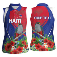 Personalized Hispaniolan Trogon Haiti Women Sleeveless Polo Shirt Sporty Style - Wonder Print Shop