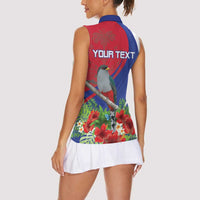 Personalized Hispaniolan Trogon Haiti Women Sleeveless Polo Shirt Sporty Style - Wonder Print Shop
