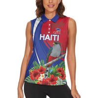 Personalized Hispaniolan Trogon Haiti Women Sleeveless Polo Shirt Sporty Style - Wonder Print Shop