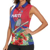 Personalized Hispaniolan Trogon Haiti Women Sleeveless Polo Shirt Sporty Style - Wonder Print Shop