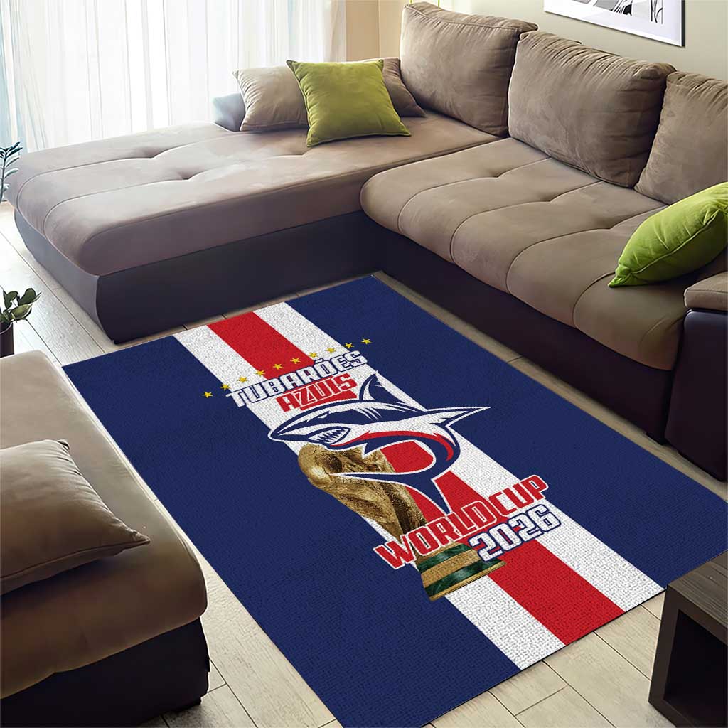 Cape Verde Football Area Rug Tubaroes Azuis World Cup 2026 - Wonder Print Shop