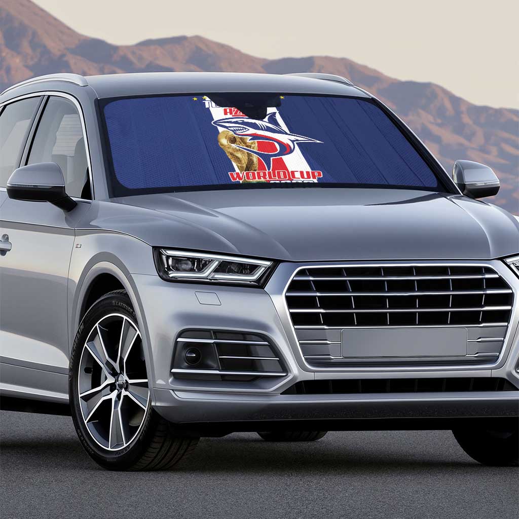 Cape Verde Football Auto Sun Shade Tubaroes Azuis World Cup 2026 - Wonder Print Shop