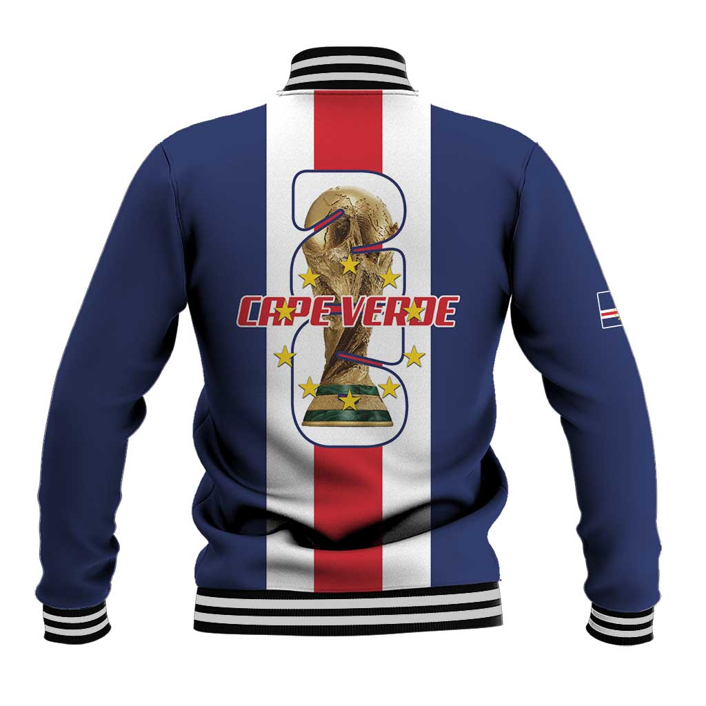 Cape Verde Football Baseball Jacket Tubaroes Azuis World Cup 2026 - Wonder Print Shop