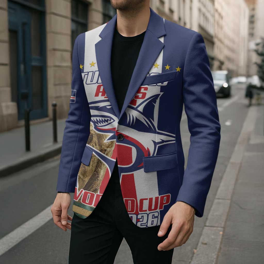 Cape Verde Football Blazer Tubaroes Azuis World Cup 2026 - Wonder Print Shop