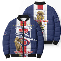 Cape Verde Football Bomber Puffer Jacket Tubaroes Azuis World Cup 2026 - Wonder Print Shop