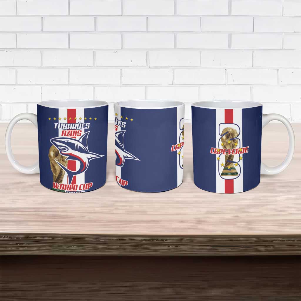 Cape Verde Football Ceramic Mug Tubaroes Azuis World Cup 2026 - Wonder Print Shop