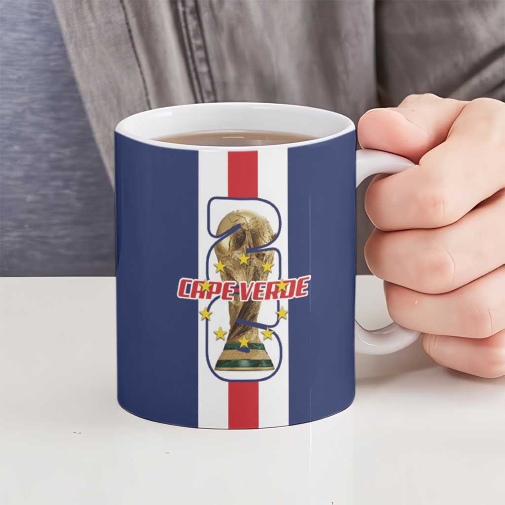 Cape Verde Football Ceramic Mug Tubaroes Azuis World Cup 2026 - Wonder Print Shop
