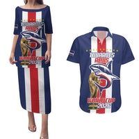 Cape Verde Football Couples Matching Puletasi and Hawaiian Shirt Tubaroes Azuis World Cup 2026 - Wonder Print Shop