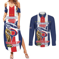 Cape Verde Football Couples Matching Summer Maxi Dress and Long Sleeve Button Shirt Tubaroes Azuis World Cup 2026 - Wonder Print Shop