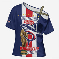 Cape Verde Football Cross Shoulder Shirt Tubaroes Azuis World Cup 2026 - Wonder Print Shop