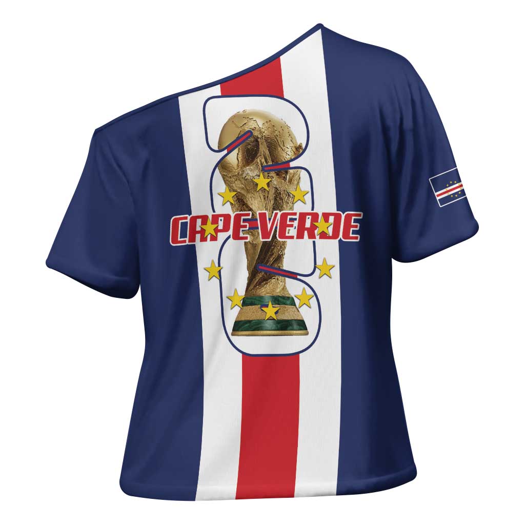 Cape Verde Football Cross Shoulder Shirt Tubaroes Azuis World Cup 2026 - Wonder Print Shop