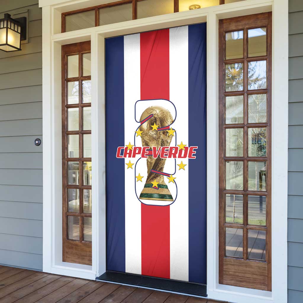 Cape Verde Football Door Cover Tubaroes Azuis World Cup 2026 - Wonder Print Shop