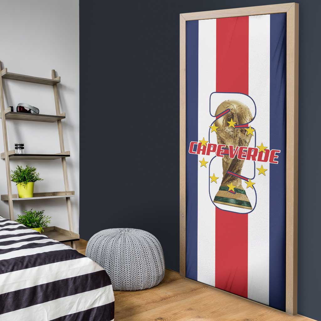 Cape Verde Football Door Cover Tubaroes Azuis World Cup 2026 - Wonder Print Shop