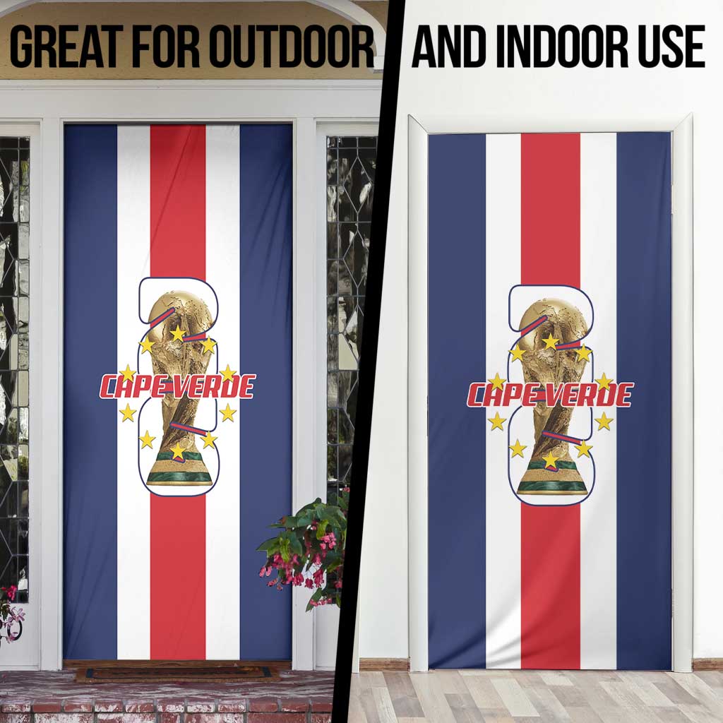 Cape Verde Football Door Cover Tubaroes Azuis World Cup 2026 - Wonder Print Shop