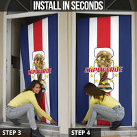 Cape Verde Football Door Cover Tubaroes Azuis World Cup 2026 - Wonder Print Shop