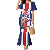 Cape Verde Football Family Matching Mermaid Dress and Hawaiian Shirt Tubaroes Azuis World Cup 2026 - Wonder Print Shop