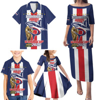 Cape Verde Football Family Matching Puletasi and Hawaiian Shirt Tubaroes Azuis World Cup 2026 - Wonder Print Shop