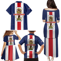 Cape Verde Football Family Matching Puletasi and Hawaiian Shirt Tubaroes Azuis World Cup 2026 - Wonder Print Shop