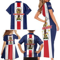 Cape Verde Football Family Matching Short Sleeve Bodycon Dress and Hawaiian Shirt Tubaroes Azuis World Cup 2026 - Wonder Print Shop