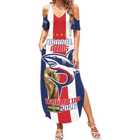 Cape Verde Football Family Matching Summer Maxi Dress and Hawaiian Shirt Tubaroes Azuis World Cup 2026 - Wonder Print Shop