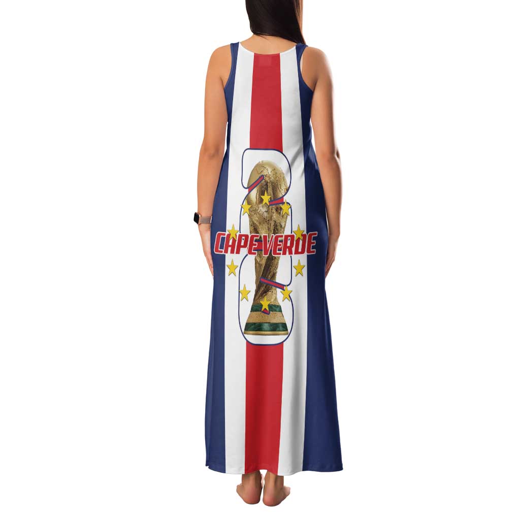 Cape Verde Football Family Matching Tank Maxi Dress and Hawaiian Shirt Tubaroes Azuis World Cup 2026 - Wonder Print Shop